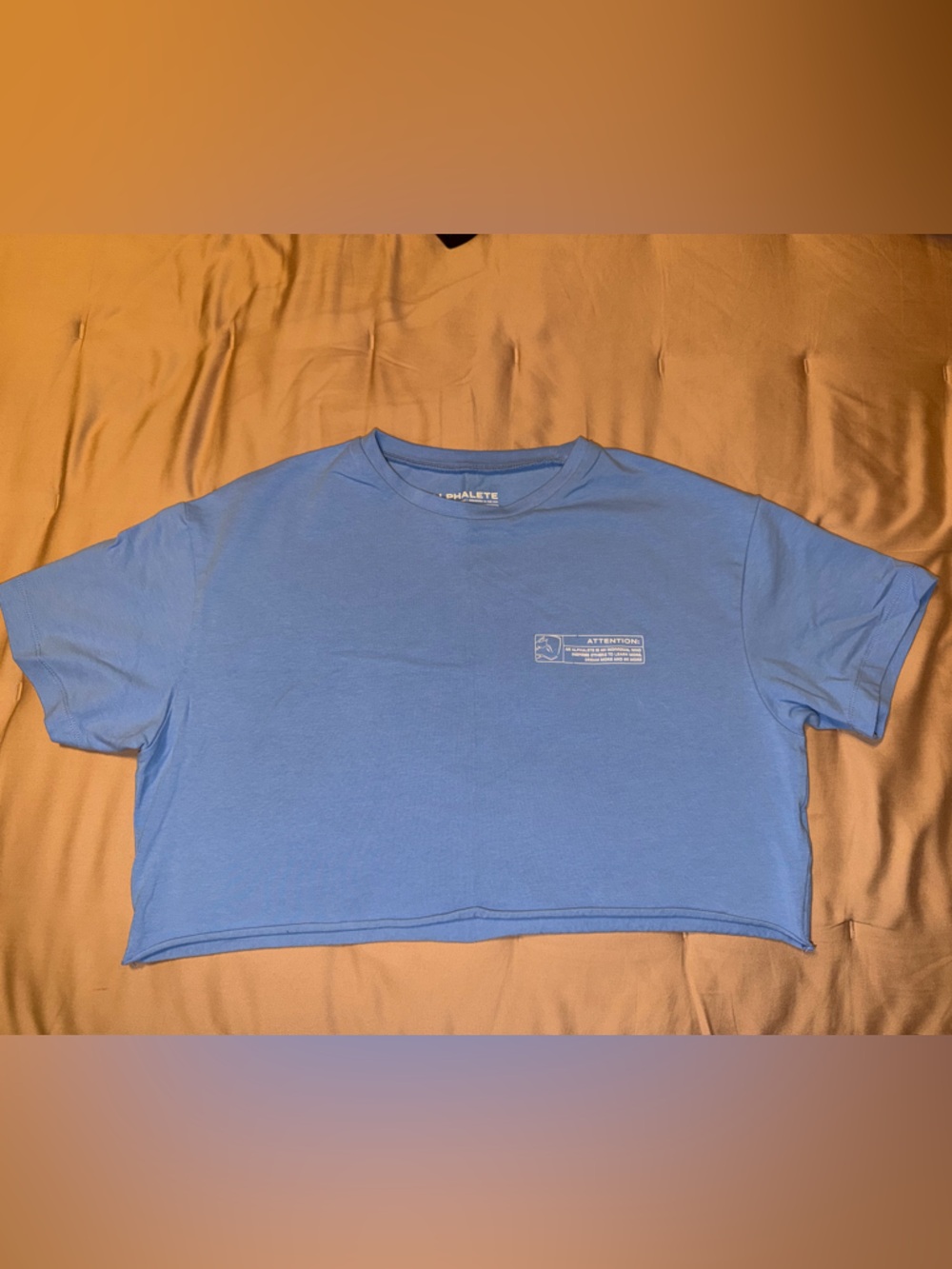 Alphalete Royal Blue Tee with White Attention Graphic